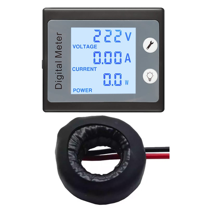 Peacefair AC мултиметър с цифров дисплей — измерване на напрежение и ток, мониторинг на мощността, захранване 260 V