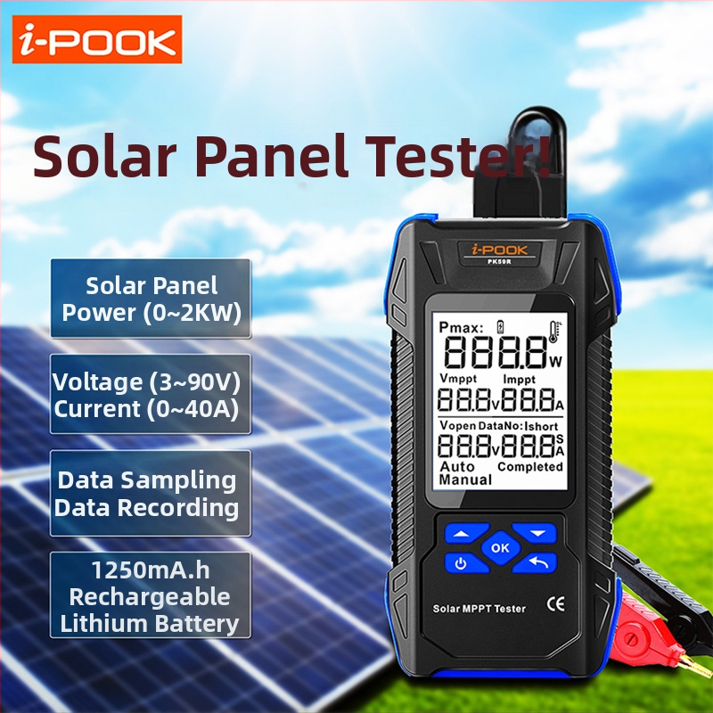 Viacfunkčný tester fotovoltaických panelov s digitálnym displejom, napätie do 2 kV a výkon do 2 kW, značka i-pook