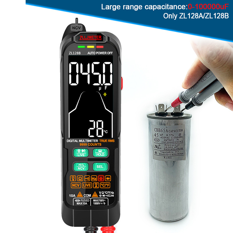 ZLLJMETER ZL126A/128B digitalni multimetar, automatski raspon, potpuno inteligentan, zaštita od pregorijevanja