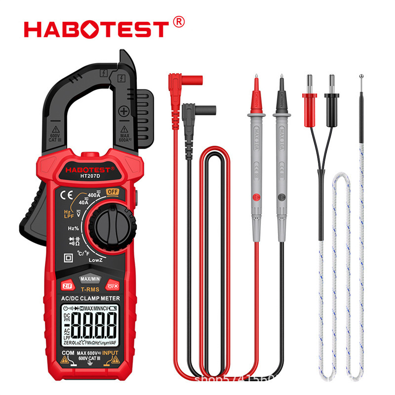 Habotest Digitális csíptetős multiméter HT207A/HT207B/HT207D True-RMS AC/DC mérések