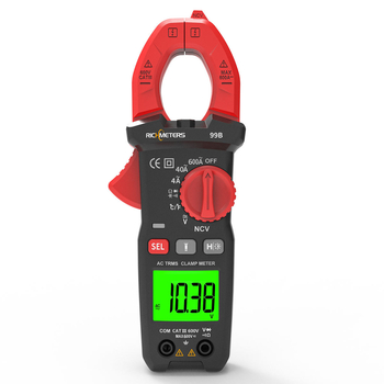 Ψηφιακός κλιπ-μετρητής AC/DC έως 600A (εύρος 4A/40A/600A): μέτρηση θερμοκρασίας, χωρητικότητα, τάση και αντίσταση, ψηφιακή οθόνη