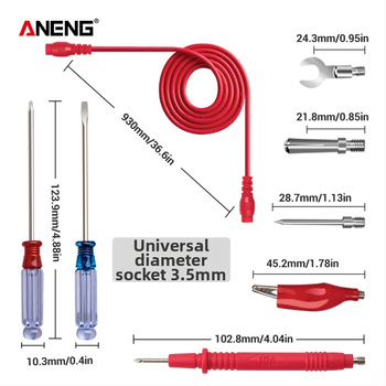 ANENG PT1020+ Testovacie káble k multimetr s vymeniteľnými špičkami pre elektrickú kontrolu a údržbu