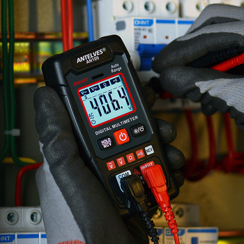 Multimetru digital automat Antelves cu protecție anti-arde, reglaj automat inteligent al gamei, 600V DC, nivel de siguranță III