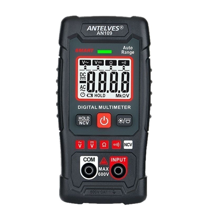 Multimetru digital automat Antelves cu protecție anti-arde, reglaj automat inteligent al gamei, 600V DC, nivel de siguranță III