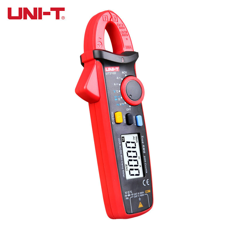 Дигитален клампметър UT210D, Uni-T, AC/DC 200A, компактен