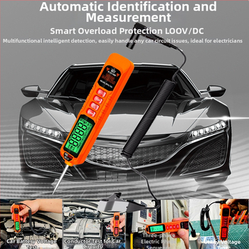XIAOCETOOL automobilni tester napona s digitalnim zaslonom, visoka preciznost, potpuno inteligentan, zaštita od pregorijevanja, detektor za električare