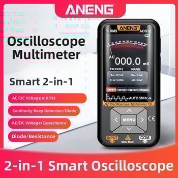 2-в-1 дигитален осцилоскоп и мултиметър AOS12, 1 канал, 48 MS/s, запис до 64 KB