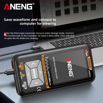 2-в-1 дигитален осцилоскоп и мултиметър AOS12, 1 канал, 48 MS/s, запис до 64 KB