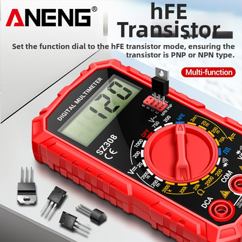 Multimetru digital portabil mini cu LCD – precizie înaltă, tester electric multifuncțional pentru uz casnic, studenți și profesioniști