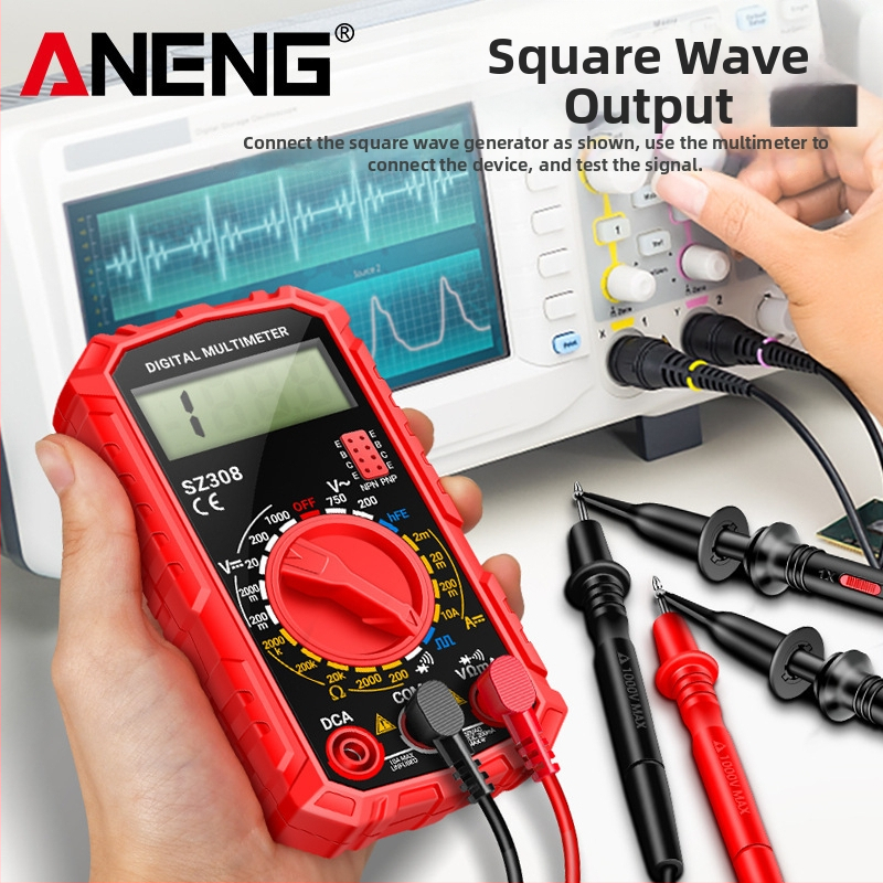 Multimetru digital portabil mini cu LCD – precizie înaltă, tester electric multifuncțional pentru uz casnic, studenți și profesioniști
