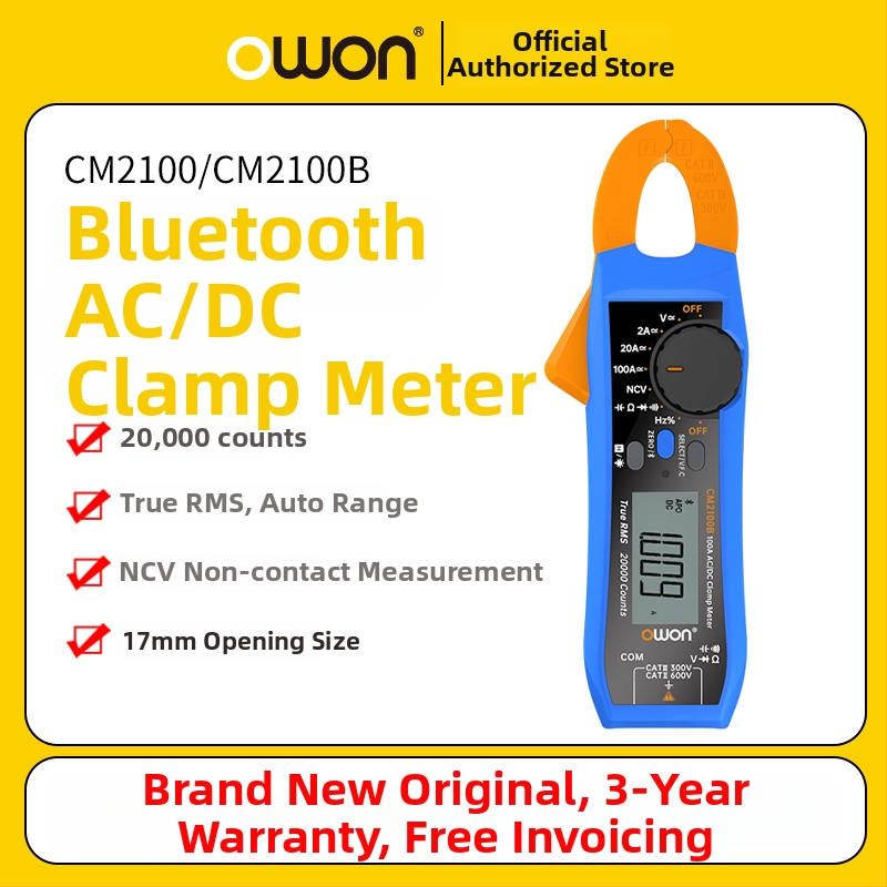 OWON Lillip CM2100 digitalni Bluetooth kliještni multimetar, visoke preciznosti CM2100B