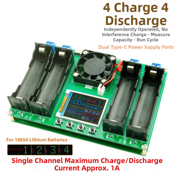 LX tester unutarnje otpornosti baterije 18650, dvokanalno automatsko punjenje/pražnjenje, punjenje 0,5–1 A, maksimalno 4,2 V, očitanja u mAh/mWh
