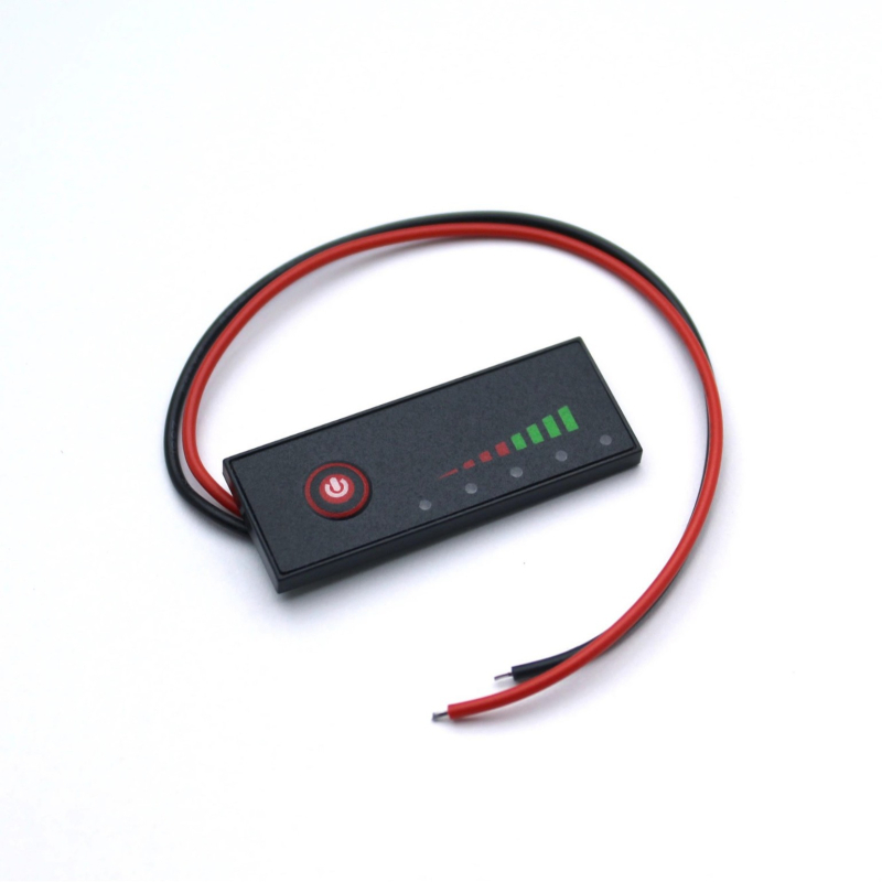 Indikator napajanja za litijske baterijske pakete: ulaz/izlaz 0–60 V, prikaz postotka napunjenosti, zaštita od obrnute polariteta, radna temperatura -10°C do 65°C