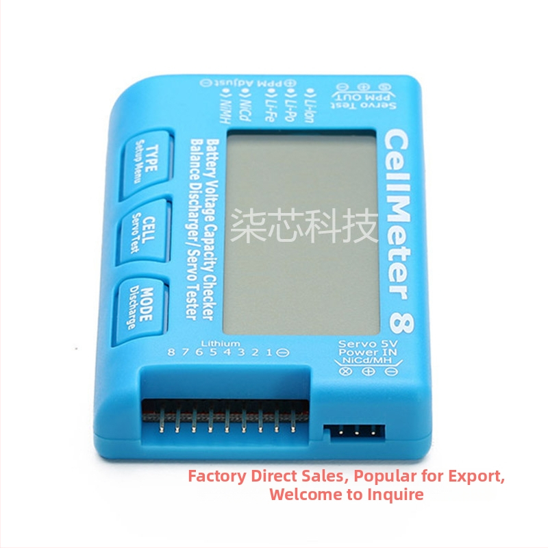 CellMeter 8 8S digitálny servo tester s úzkofrekvenčným testom, vybíjač batérií, podsvietený displej