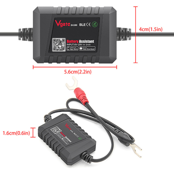 VGATE BA100 12V Bluetooth 4.0 детектор за автомобилна батерия и монитор на батерията - тестер за автомобилна батерия, -10°C до 60°C