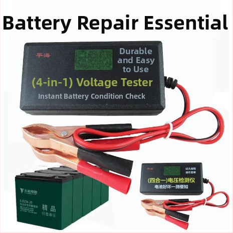 Digitálny voltmeter pre napätie oloveného akumulátora pre trojkolesové elektrické vozidlo – tester napätia batérie, značka Leaping Flag