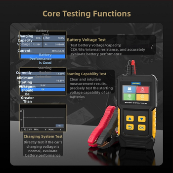 AUTOOL BT360 тестер за автомобилни 12V батерии — проверка на капацитета и вътрешно съпротивление
