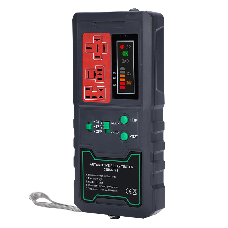 Automobilski detektor releja s LED prikazom, 12V/24V, baterija velike kapacitete