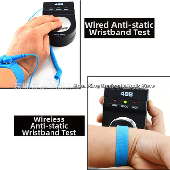 Bezdrôtový tester uzemnenia pre antistatickú manžetu, model 498, rozsah merania 0-10, hmotnosť 0,23 kg
