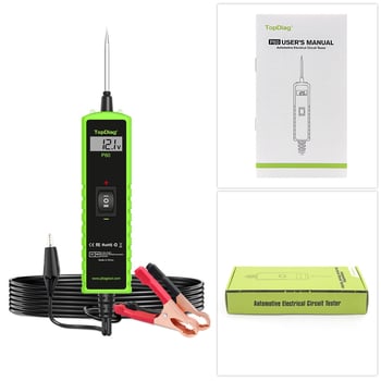 Topdiag P-60 автомобилен детектор за повреди в електрическите вериги - проверка на вериги и батерии, 12-24V, -20°C до 70°C