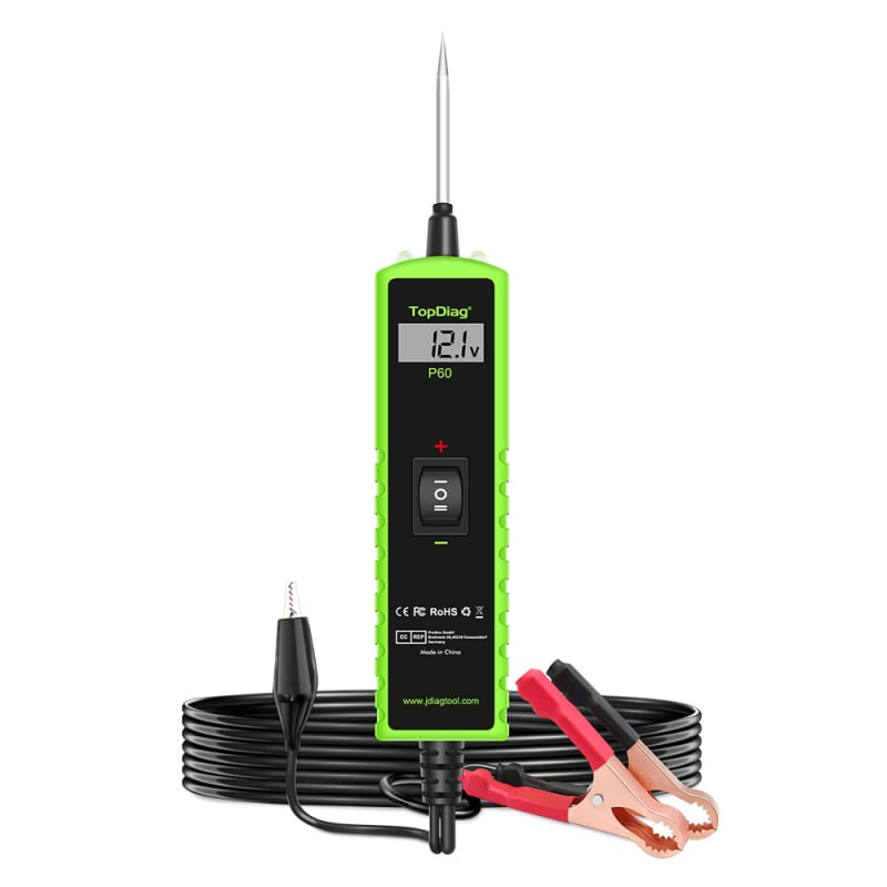 Topdiag P-60 автомобилен детектор за повреди в електрическите вериги - проверка на вериги и батерии, 12-24V, -20°C до 70°C