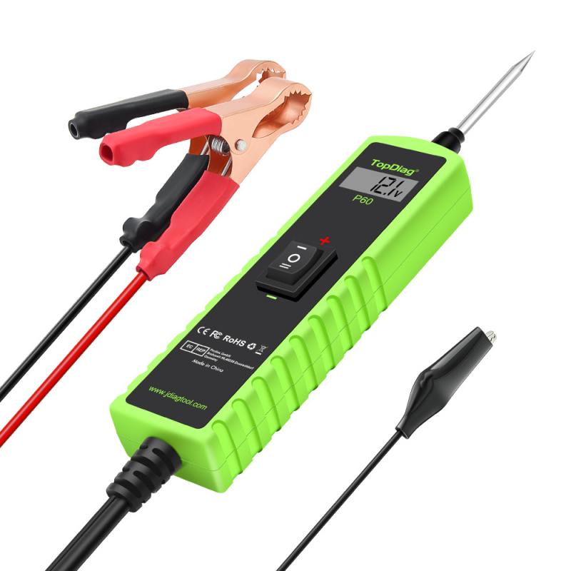 Topdiag P-60 автомобилен детектор за повреди в електрическите вериги - проверка на вериги и батерии, 12-24V, -20°C до 70°C