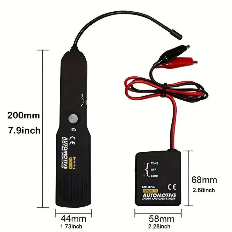 EM415PRO Автомобилен диагностичен инструмент за детекция на прекъсвания и отворени вериги, тестер за проследяване на линия, 12–24V, AER, за множество модели автомобили, работна температура 56°C