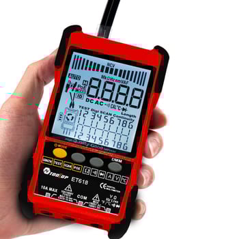 ET616/ET618 detectoare de cabluri de rețea și multimetr, două funcții într-unul, încărcare baterie litiu, măsurare lungime cablu de până la 500 m