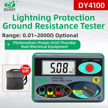 DY4100 ukazovací prístroj na meranie rezistencie zeme, rozsah merania 1, napájaný batériami