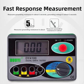 DY4100 ukazovací prístroj na meranie rezistencie zeme, rozsah merania 1, napájaný batériami