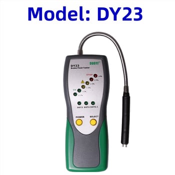 Тестер за спирачна течност, модел Dy23, 9V захранване, работна температура -20°C до 50°C, детектор за качество на спирачна течност