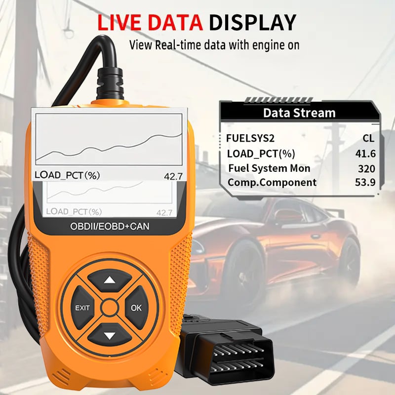 Ръчно устройство за диагностика на автомобилни кодове, модел V319, съвместимо с OBD2, захранване 8-36V, работна температура 0-50°C