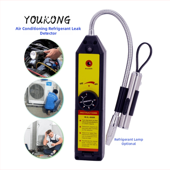Youkong WJL-6000 halogén hűtőközeg-szivárgás detektor otthoni és autóklímákhoz, működik 4×AA elemmel