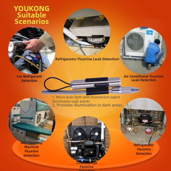 Youkong WJL-6000 halogén hűtőközeg-szivárgás detektor otthoni és autóklímákhoz, működik 4×AA elemmel