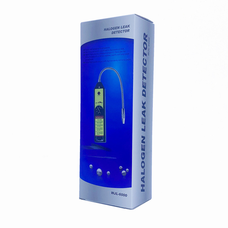 Youkong WJL-6000 halogén hűtőközeg-szivárgás detektor otthoni és autóklímákhoz, működik 4×AA elemmel