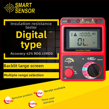 AR907A+ digitálny vysokonapäťový megohmmetr na meranie izolačného odporu, testovacie napätie 2500V, presnosť ±5%