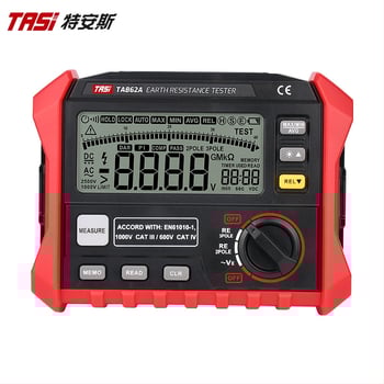 TA862A Merač uzemňovacieho odporu a napätia – Vysoko presný digitálny displej – Napájanie: batéria 8×5