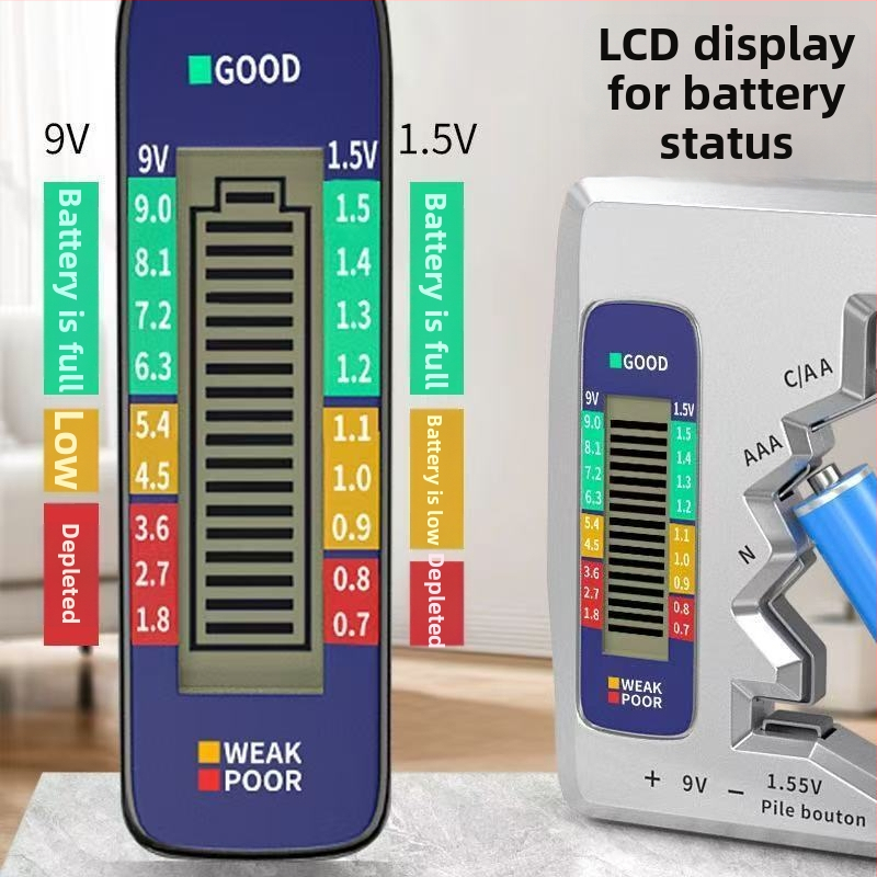 Batériový merací prístroj kapacity batérií s digitálnym displejom – Dengfeng, model Battery Capacity Tester, meranie zostávajúceho nabitia