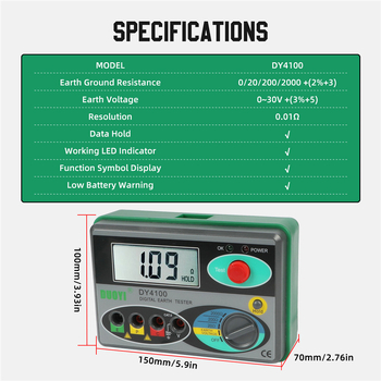 One more DY4100 tester de rezistență la împământare – instrument de măsurare cu precizie înaltă, model DY4100