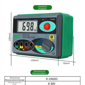 One more DY4100 ukazovacie meradlo uzemňovacieho odporu – vysoko presný merací prístroj, model DY4100
