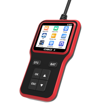 OBD2 Διαγνωστικό εργαλείο κινητήρα – V302 σαρωτής αυτοκινήτου και αναγνώστης κωδικών μπαταρίας (Τάση 8–18V, Θερμοκρασία λειτουργίας -20°C έως 75°C, Υποστηρίζει OBD2 πρωτόκολλο)