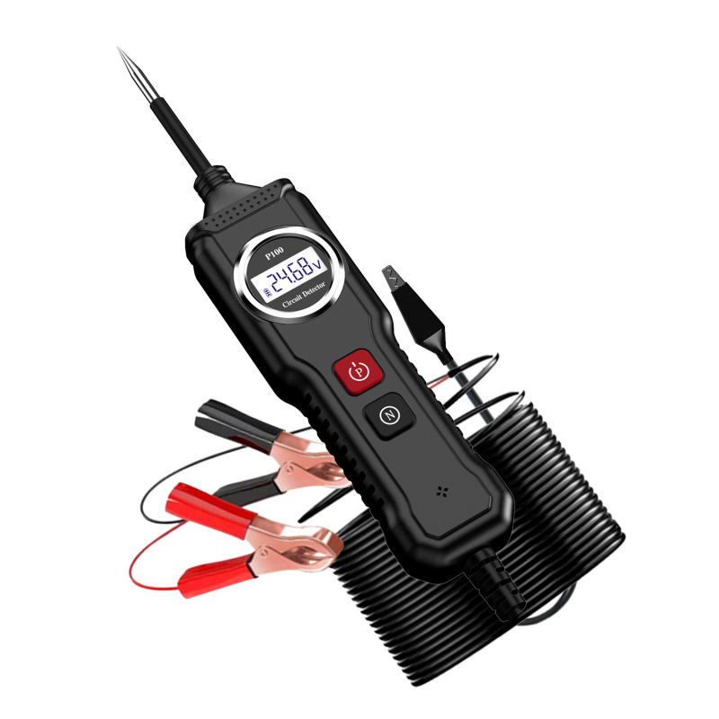 Детектор за електрически вериги P100 – детектор за качество на маслото, детектор за вериги автомобили и мотоциклети, анализ на вериги и интелигентна диагностика, 12V/24V, 0–60°C