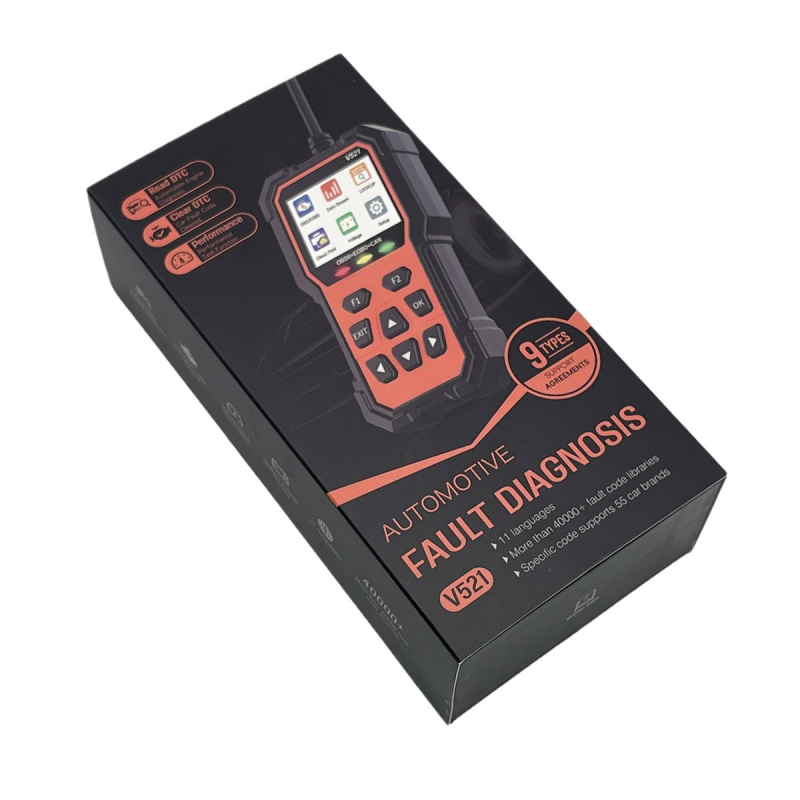 V521 OBD2 Εργαλείο διάγνωσης κινητήρα – πολυλειτουργικός διαγνωστικός μετρητής τάσης μπαταρίας, 12–16V, 0–60°C, συμβατό με όλα τα μοντέλα