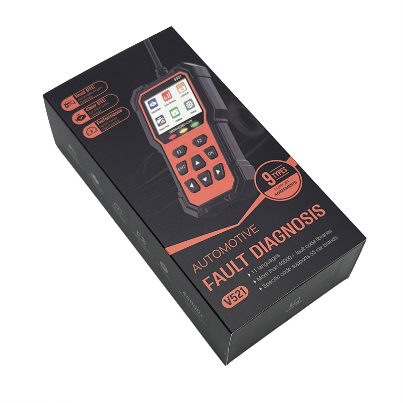 V521 OBD2 Εργαλείο διάγνωσης κινητήρα – πολυλειτουργικός διαγνωστικός μετρητής τάσης μπαταρίας, 12–16V, 0–60°C, συμβατό με όλα τα μοντέλα