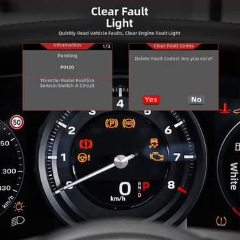 OBD2 automobilový diagnostický prístroj s Elm327 rozhraním, diagnostika porúch motora a batérie, čítanie kódov, model T100pro, 12V