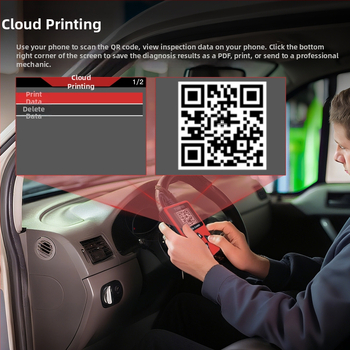 OBD2 automobilový diagnostický prístroj s Elm327 rozhraním, diagnostika porúch motora a batérie, čítanie kódov, model T100pro, 12V