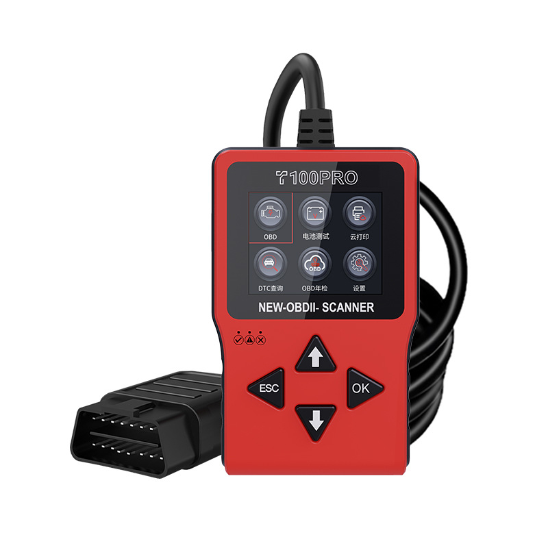 OBD2 Διαγνωστικό εργαλείο αυτοκινήτων με διεπαφή Elm327, διάγνωση βλαβών κινητήρα και μπαταρίας, ανάγνωση κωδικών, μοντέλο T100pro, 12V