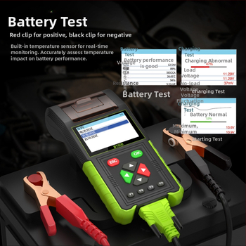 BT500 Όργανο Διάγνωσης Βλαβών Αυτοκινήτου για αυτοκίνητα και μοτοσικλέτες, Μετρητής Μπαταρίας 12–24V, Ιδιωτική Ετικέτα, -10 έως 40°C