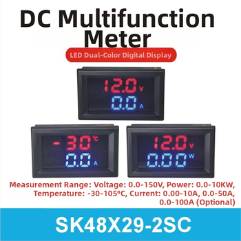 Shukong LED DC merací prístroj pre napätie a prúd batérie s digitálnym dvojitým displejom a detektorom prepínaného zdroja