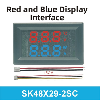 Shukong LED DC merací prístroj pre napätie a prúd batérie s digitálnym dvojitým displejom a detektorom prepínaného zdroja